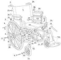 Drive Parts for Cirrus IV Wheelchairs - Serial # 5D -20" Back Upholstery