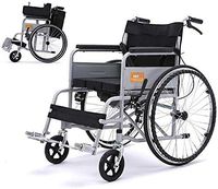 LHBNH Comfortable Wheelchair The Optical Transmission of The Folding Portable Wheelchair Travel Manual Slide Chair Elderly Persons with Disabilities Household Toilets