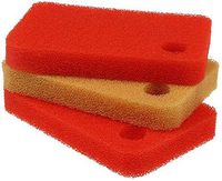 Alink Silicone Scrubber Sponges, 4-Pack Kitchen and Dish Scrubber Brush - Red, Brown