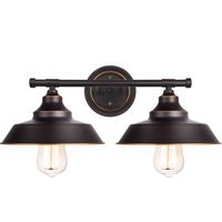 Bathroom Vanity Light Industrial Wall Sconce Bathroom Lighting Fixture Oil Rubbed Bronze Finish with Highlight (2-Light)