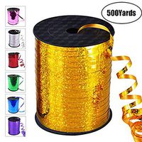 500 Yards Curling Ribbon-Balloon Ribbon-Balloon String for Art&Craft Decor,Gift Wrapping,Ribbons and Bows for Birthday Gifts (Gold)