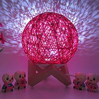 Naiflowers USB Charging Night Light Night Lamp 3D Moonlight Lighting Bedside Eyecare Reading Lamp Desk Lamp Study Lamp for Bedroom, Babyroom, Kids Room, Nurseries