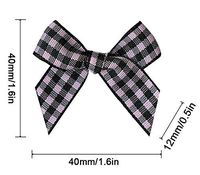 16 Color Pre-Tied Black+Pink Satin Gift Bows (Pack of 50)
