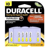 Duracell EasyTab Hearing Aid Batteries, Size 10, 20 Count