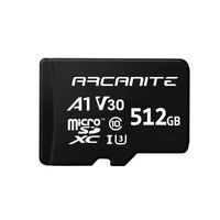 ARCANITE 512GB microSDXC Memory Card with Adapter - UHS-I U3, A1, V30, 4K, C10, Micro SD - AKV30A1512