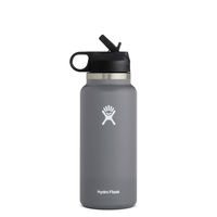 Hydro Flask Wide Mouth 2.0 Water Bottle, Straw Lid - 32 oz, Stone
