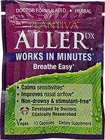 AllerDx 12-Capsule Resealable Packet - Fast Acting Plant-Based Allergy-Season Formula - Breathe Easy in 10-20 mins*