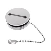 Baoblaze Boat Marine Replacement Fuel Gas Deck Fill Cap Slotted Top Stainless Steel 1-2/3" Threads
