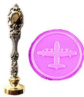 MNYR Vintage Airplane Plane Wax Seal Stamp Luxury Bronze Metal Peacock Decorative Wedding Invitations Gift Card Paper Stationary Envelope Seals Custom Logo Picture Monogram Wax Seal Sealing Stamp Set