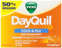 Vicks Dayquil Multi-System Cold/Flu Relief, Liquicaps, Non-Drowsy , 24 liquicaps