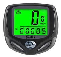 Cinhent Bicycle Speedometer and Odometer Wireless Waterproof Cycle Bike Speedometer Included:Bike Computer Console(Battery Included)+Universal Sensor Bracket+Wheel Magnet+1Set Cable tie