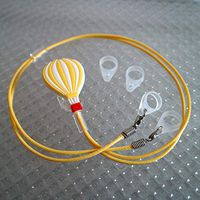 BTE Hearing Aids Protection & Security Clip Anti-Lost Cord Portable Hang Rope (H.A.Balloon) (Yellow)
