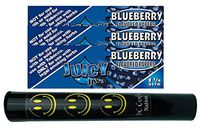 Herb Airtight Tube Pocket Protector with Juicy Jay's Blueberry 1.25 Flavored Hemp Rolling Papers 3 Count DC Crafts Nation- Happy Face