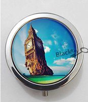 BlackKey London Big Ben Tower 3-Compartment Decorative Pocket Gift Box Case Organizer for Pill, Color 1 -316