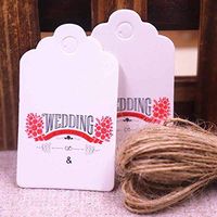 OBELLA BOUTIQUE 100 tag 100 string brown/white NEW DIY LOVE 5X3cm handmade with love products note tag my sweet honey for wedding tag