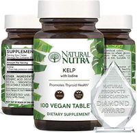 Natural Nutra Kelp Iodine Supplement, Thyroid Support, Vegan Sea Kelp, North Atlantic Sourced Seaweed Extract, 225 mcg, 250 Tablets