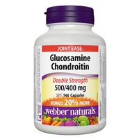 Webber Naturals Bouns Size Glucosamine & Chondroitin, Double Strength, 900 Mg, 120+24 Caps