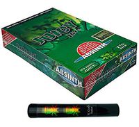 Herb Airtight Tube Pocket Protector with Juicy Jay's Absinth 1.25 Flavored Hemp Rolling Papers 24 Count Box DC Crafts Nation- Rasta Skull