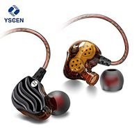 Dual driver Earbuds in-ear monitors Newest YSCEN Double Unit Drive bass earphones HIFI dj earphones Monito Running earbuds Sport Earphones-black