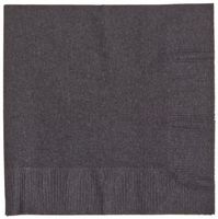 Hoffmaster 020212 Beverage Napkin, Coin Embossed, 1-Ply, 1/4 Fold, 10" Length x 10" Width, Black (4 Packs of 250)
