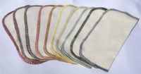 1 Ply Organic Flannel Washable Baby Wipes 8 x 8 Inches Set of 10 Earthtone Assortment
