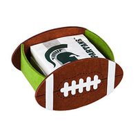 Team Sports America Michigan State University 50-Count Team Logo Cocktail Napkin with Felt Icon Napkin Holder Gift Set