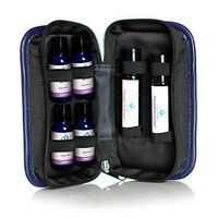 8-Bottle Essential Oil Roll-Ons Pocket Presenter Case-Navy Blue
