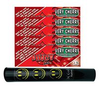 Herb Airtight Tube Pocket Protector with Juicy Jay's Very Cherry 1.25 Flavored Hemp Rolling Papers 5 Count DC Crafts Nation- Happy Face