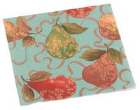 Entertaining with Caspari Gilded Pears Set of 20 Paper Lunch Napkin, Palace Blue