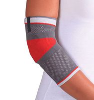 ORTONYX Tennis Elbow Support Brace Compression Sleeve - L Gray/Red