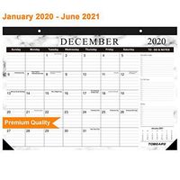 Tobeape 2020-2021 Desk Calendar, Large Monthly Pages 17 x 12 inches Wall Calendar Daily Planner, Hanging 2-Year Runs from Now Through June 2021