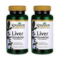 Swanson Liver Glandular 500 Milligrams 60 Capsules (2 Pack)