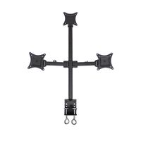 NavePoint Triple LCD Monitor Desk Mount Stand Heavy Duty Adjustable 3 Screens Upto 27-Inches Black