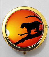 BlackKey Animal Leopard 3-Compartment Decorative Pocket Gift Box Case Organizer for Pill, Color 2 -1814