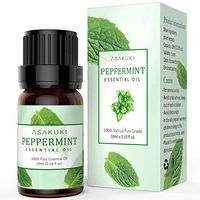 ASAKUKI Peppermint Essential Oil 10ml, 100% Pure Natural Essential Oils, Organic Aroma Essential Oil, Scented Oils for Diffuser, Therapeutic Body Massage, DIY Candles, Help Relieve Stress
