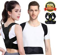 Viixm Posture Corrector for Men and Women, Adjustable Back Brace for Back Shoulder Support for Spinal Alignment and Posture Support, Breathable Material with Shoulder Pad and Support Plate