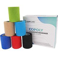 Self Adhesive Wrap Cohesive Wrap Bandages 6 Count 3" x 5 Yards, Medical Tape, Adhesive Flexible Breathable First Aid Non Woven Rolls, Stretch Athletic, Ankle Sprains & Swelling, Sports, FDA Approved