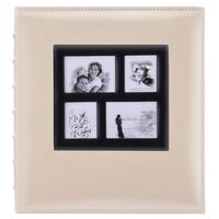 barsone Photo Picutre Album 4x6 500 Photos, Extra Large Capacity Leather Cover Wedding Family Anniversary Photo Albums Holds 500 Horizontal and Vertical Photos(Beige)