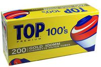 Top Gold Light RYO Cigarette Tubes - 100mm 200ct Box (5 Boxes)