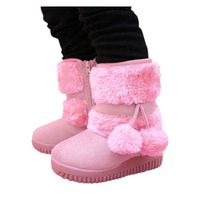 Little Babys Snow Boots Toddler Baby Shoes Children Solid Warm Outdoor Shoes Boots Sip On Warm Boots