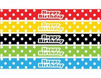 Teacher Created Resources Polka Dots Happy Birthday Slap Bracelets (20665)