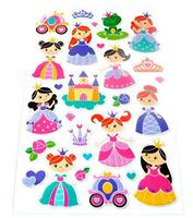 Small Glitter Princess Stickers childrens labels for kids craft