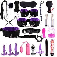 Lots Sex Toys for Women Men Handcuffs Nipple Sucker Nipple Clamps Whip Spanking Sex Silicone Metal Anal Plug Butt Bdsm Vibrator Bondage Set
