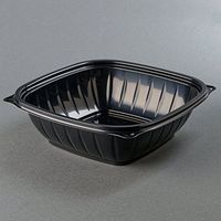 Dart B48SB 48 oz Black PP Square Bowl (Case of 252)
