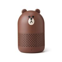 LINE FRIENDS Bluetooth Speaker - Brown Character Duo Bluetooth Portable Speaker & Figure for Home Décor