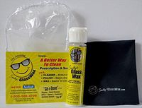 Smittys Glass Wax 741360708181 1 Bottle and 1 Microfiber Cloth