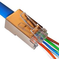 UbiGear RJ45 Pass Through Network Cable Modular Plug 8P8C Connector End (100pcs; Cat6; Shielded)