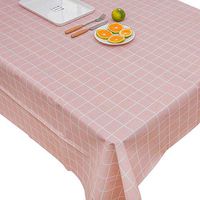 Theoylos Large Rectangle Table Cover Cloth Lattice Tablecloth Party Tablecloth Covers Party Decor Pink