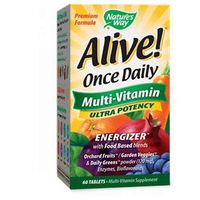 Alive Once Daily, Multi-Vitamin 60 Tabs by Nature's Way (Pack of 6)