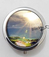 BlackKey Sunrise Flowers 3-Compartment Decorative Pocket Gift Box Case Organizer for Pill, Color 1 -1151